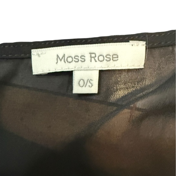 Moss Rose Black Sheer Kimono Cover-Up with Gold Detail One Size Beach Shawl - Picture 9 of 9